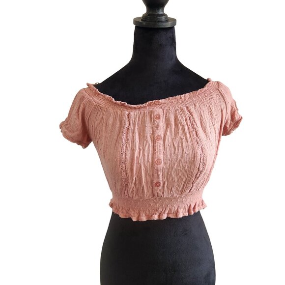 Haut Décolleté épaules Nues Ambiance - Taille Small - Bordeau - Occasion Très Bon état
